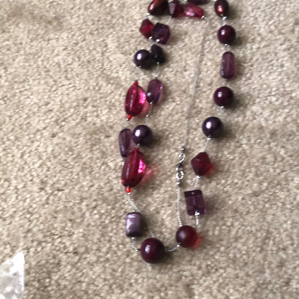 Purple and burgundy necklace